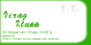 virag klupp business card